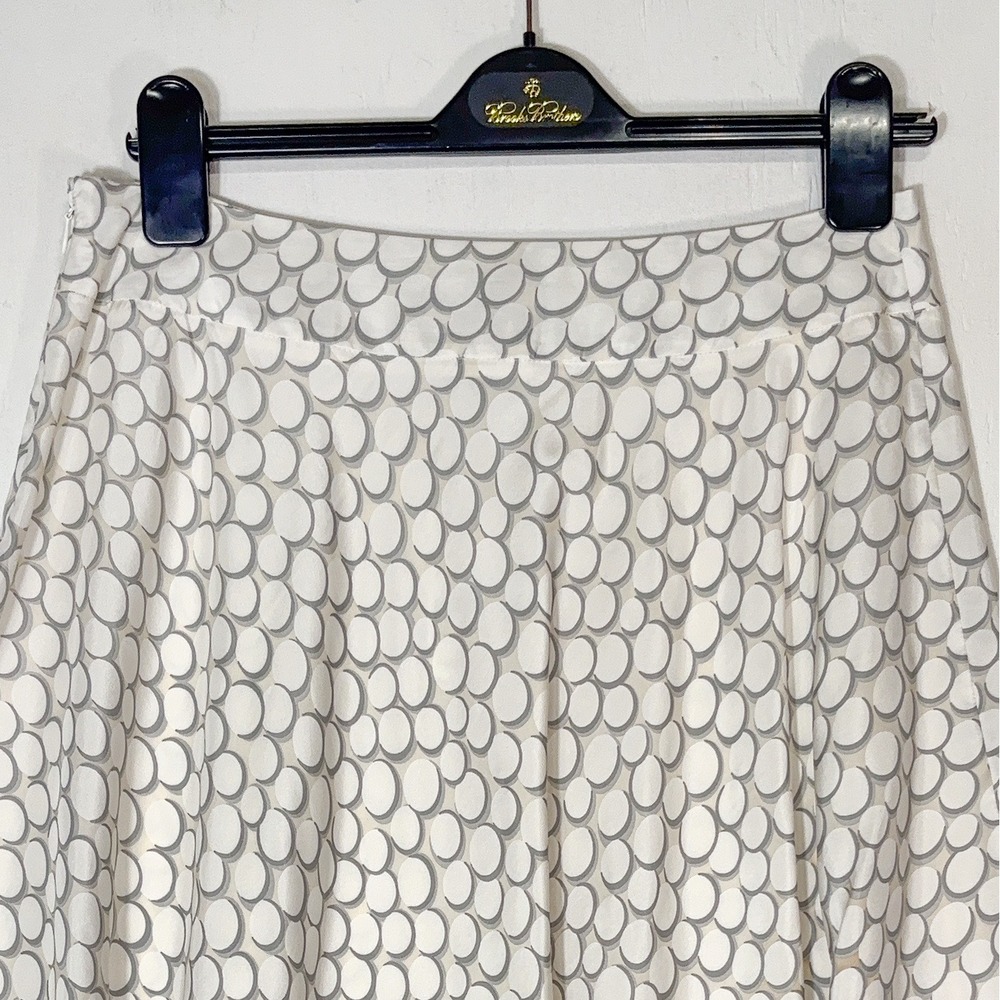 Vintage Y2K Brooks Brothers NEW 100% Silk Skirt Womens 6P Cream Italy